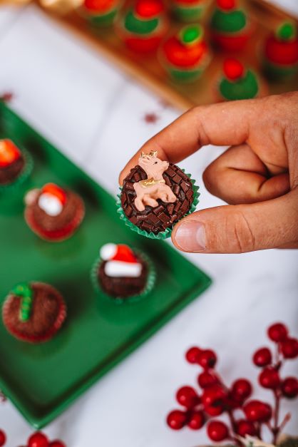 Brigadeiro de Chocolate ao Leite Natalino