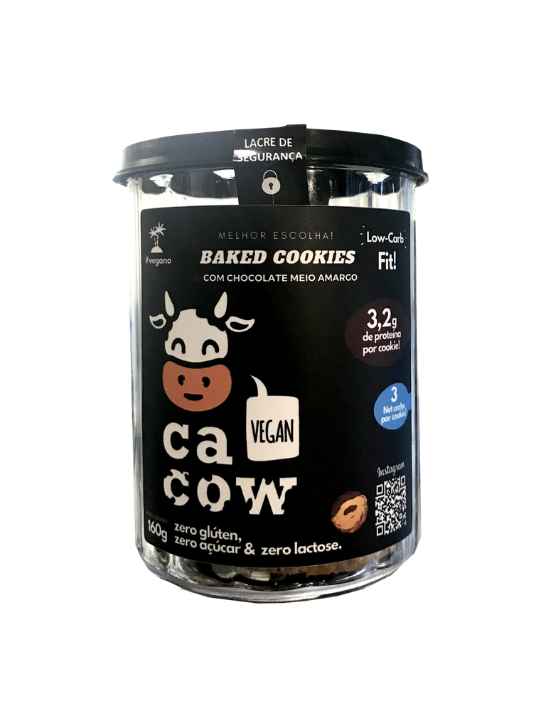 Baked Cookies CaCow Chocolate Meio Amargo 160g