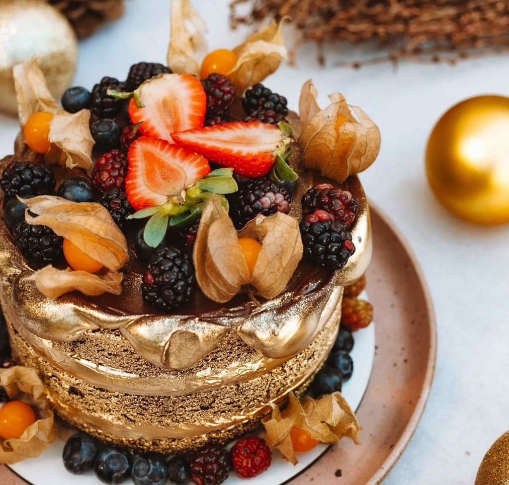 NAKED CAKE NATALINA DOURADA