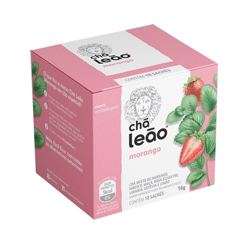 Chá Leão Morango 16g (10 Sachês)