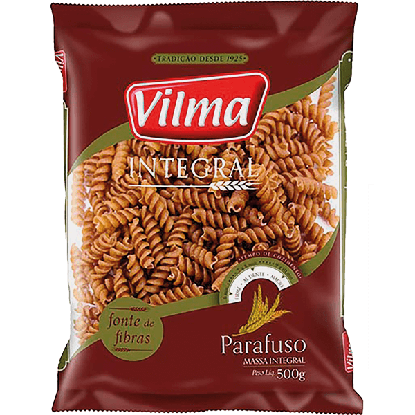 Macarrão Vilma Integral Parafuso 500g