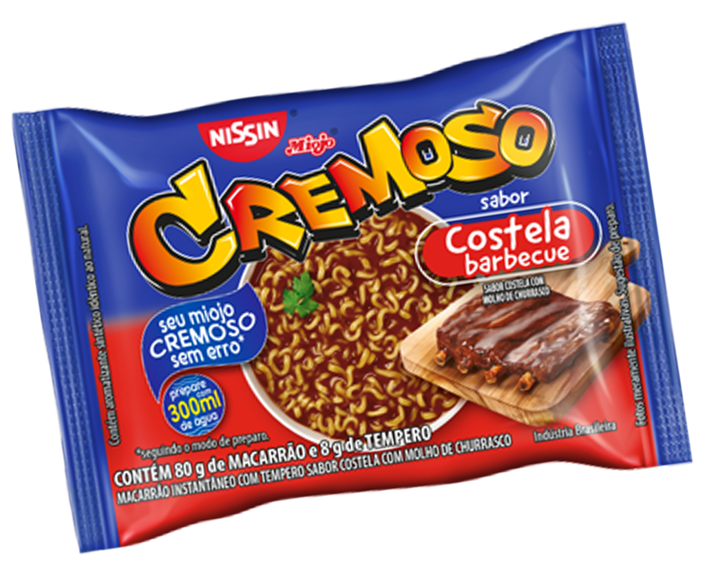 Macarrão Nissin Cremoso Costela e Barbecue 80g