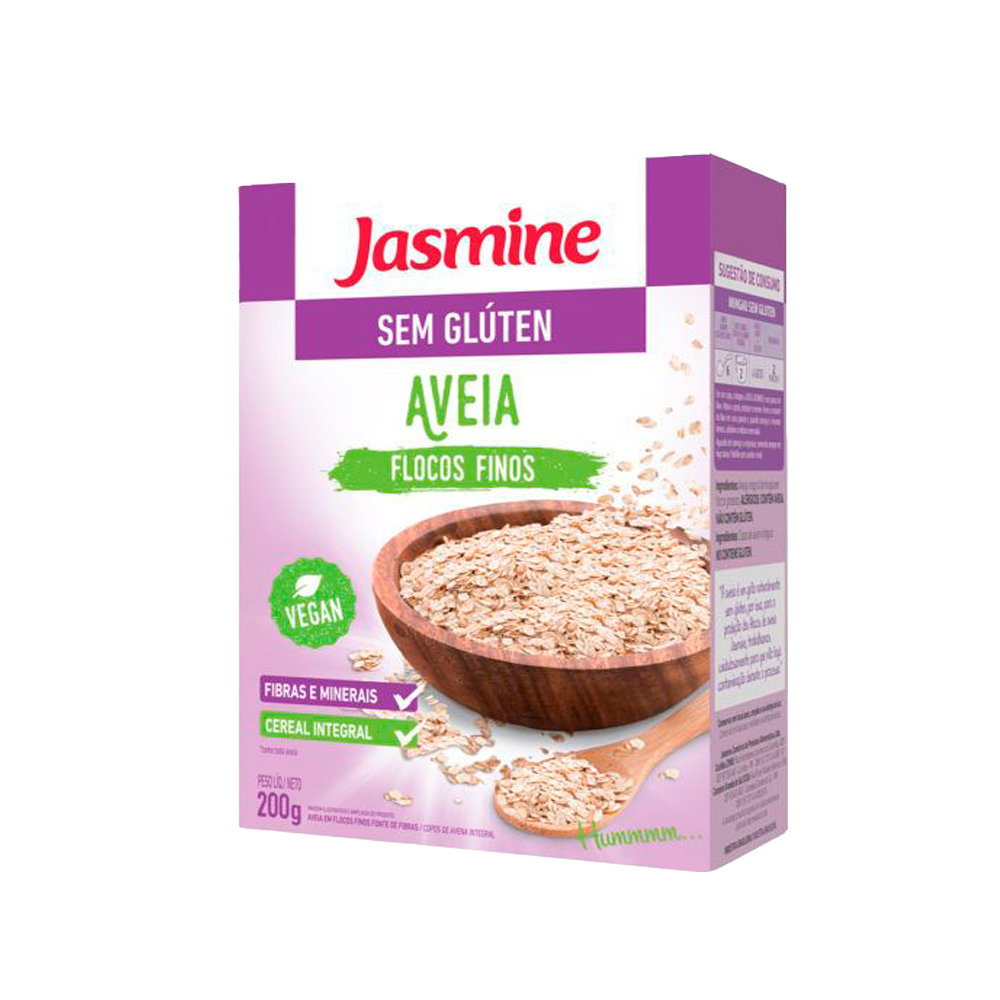AVEIA FLOCOS FINOS SEM GLUTEN JASMINE  200G