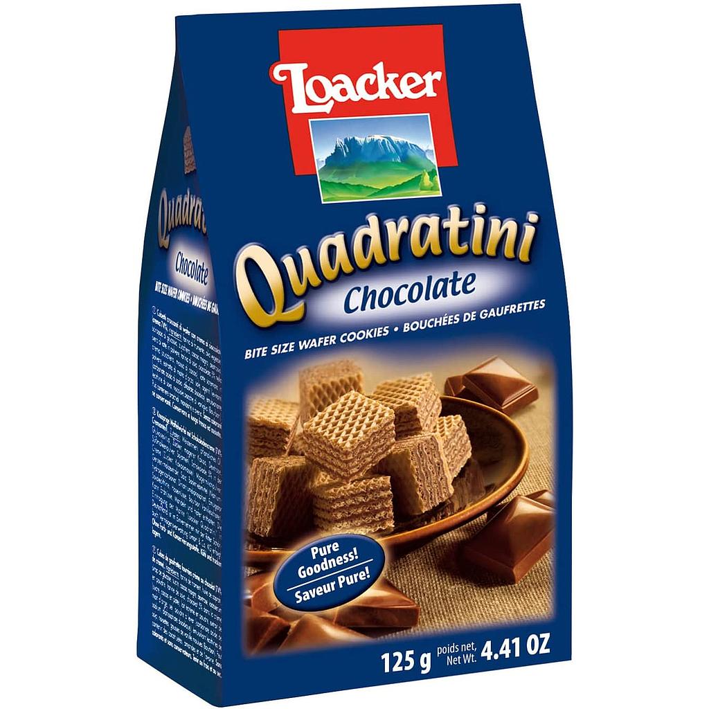 BISCOITO AUS LOACKER QUADRATINI CHOCOLATE 125G