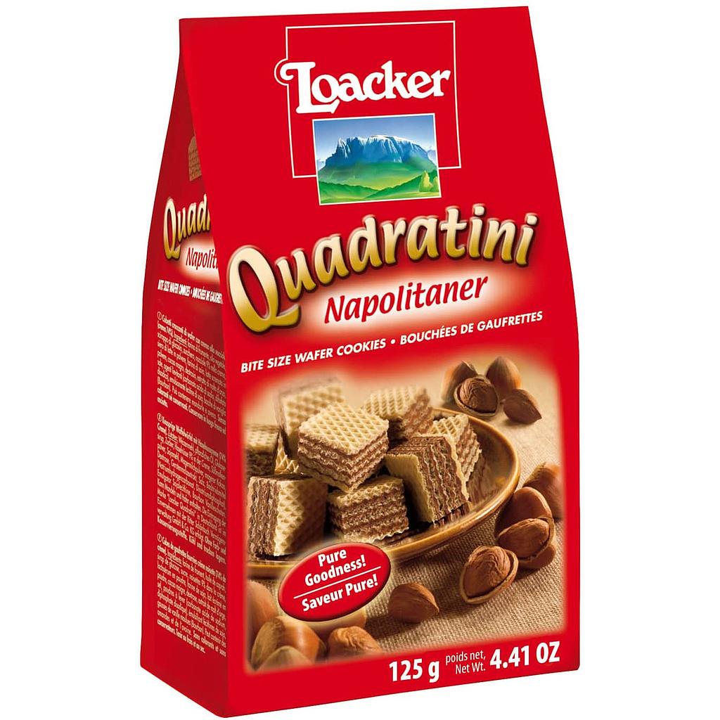 BISCOITO AUS LOACKER QUADRATINI NAPOLITANER 125G