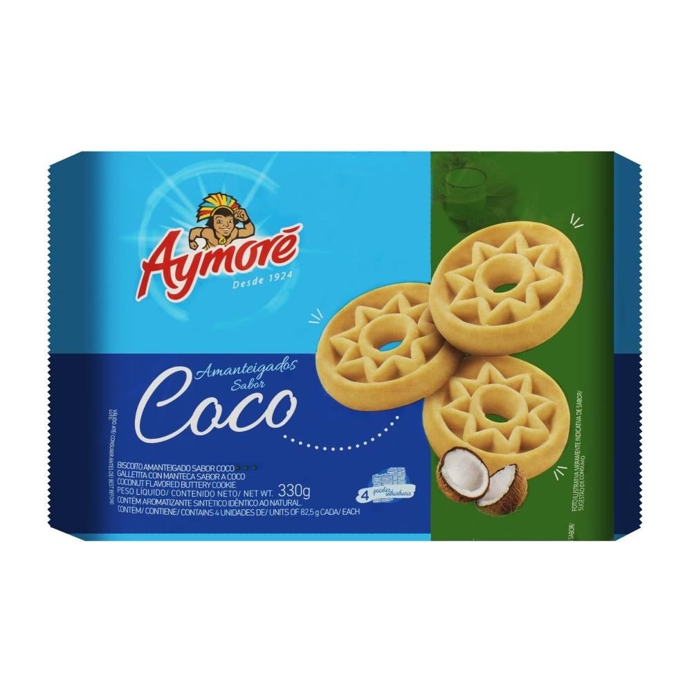 BISCOITO AYMORE AMANTEIGADO COCO 330G