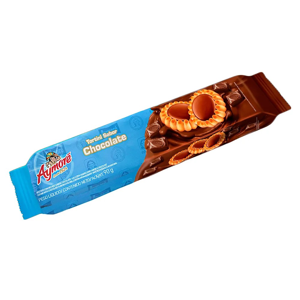 BISCOITO AYMORE TORTINI CHOCOLATE 90G