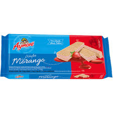 BISCOITO AYMORE WAFER MORANGO 115G