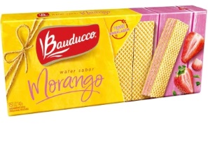 BISCOITO BAUDUCO WAFER MORANGO 140G