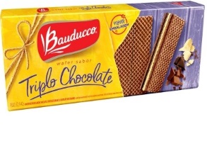 BISCOITO BAUDUCO WAFER TRIPLO CHOCOLATE 140G