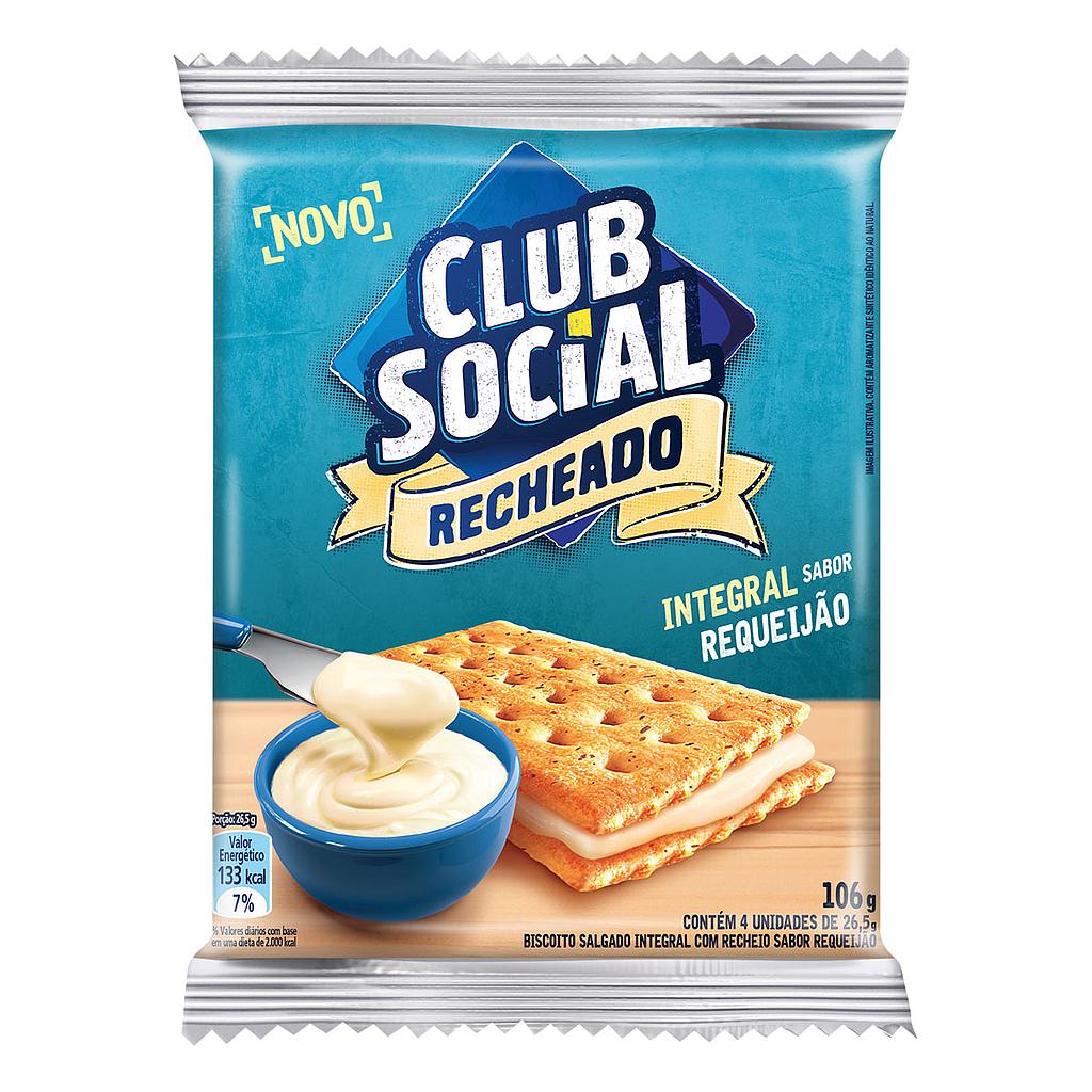 BISCOITO CLUB SOCIAL RECHEADO REQUEIJAO 106G