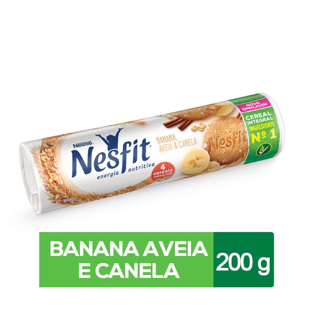 BISCOITO NESTLE NESFIT BANANA/AVEIA/CANELA 200G