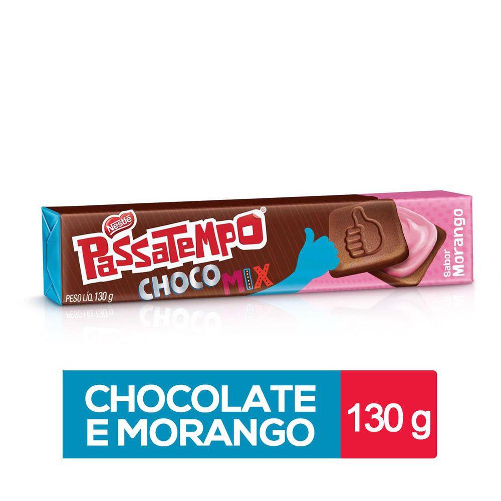 BISCOITO NESTLE PASSATEMPO CHOCLATE E MORANGO 130G