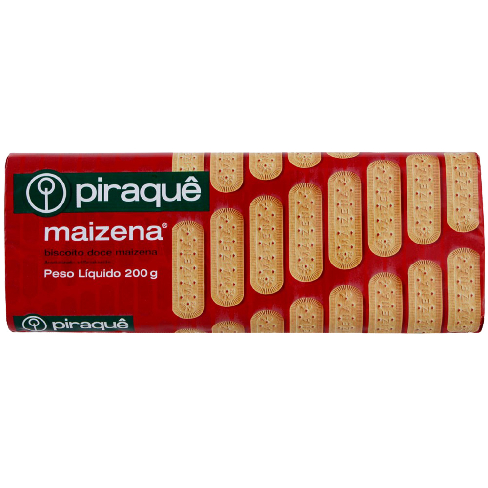 BISCOITO PIRAQUE MAIZENA LEITE 200G