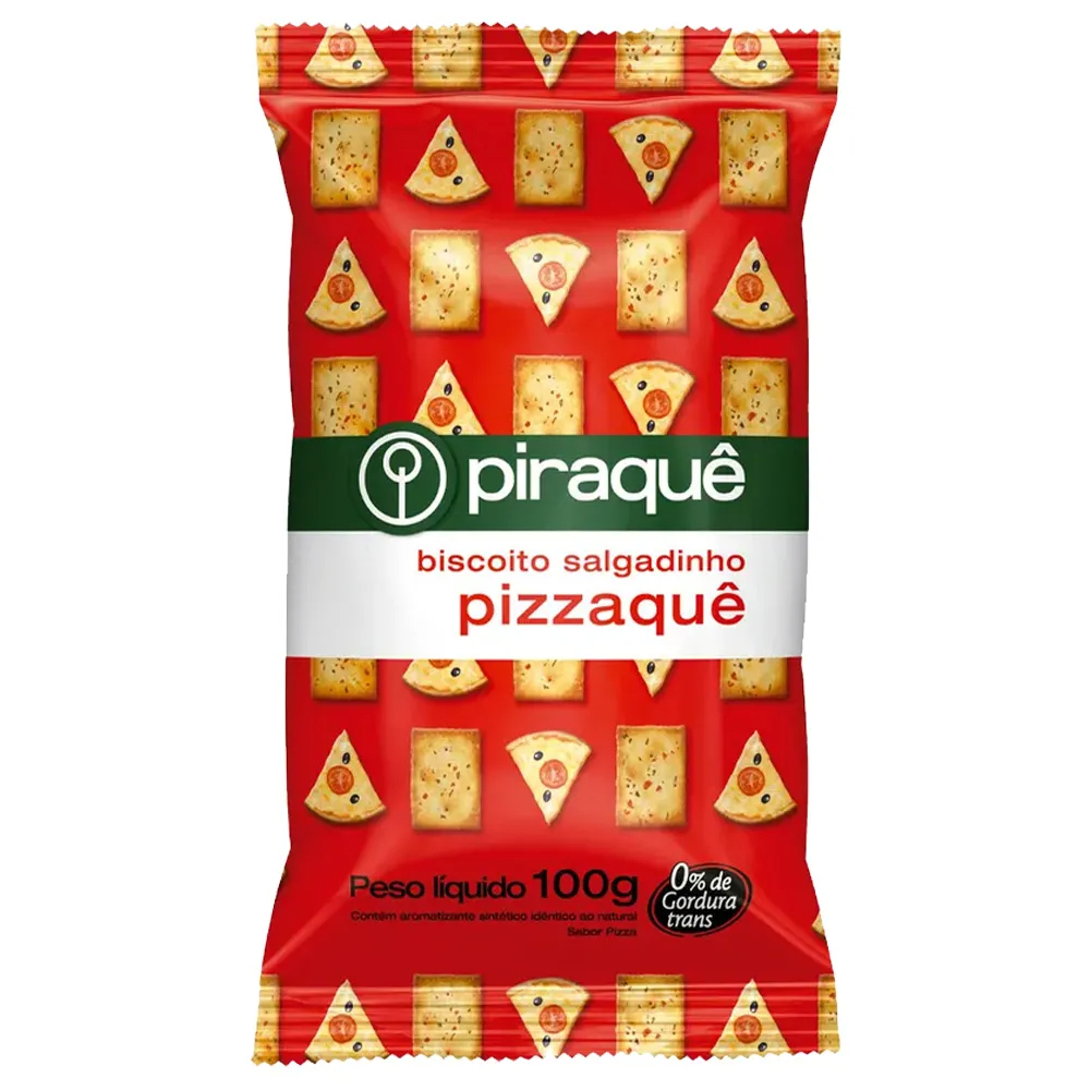 BISCOITO PIRAQUE SALGADINHO PIZZA 100G