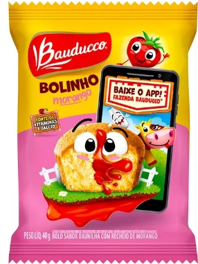 BOLO BAUDUCCO BAUNILHA COM MORANGO