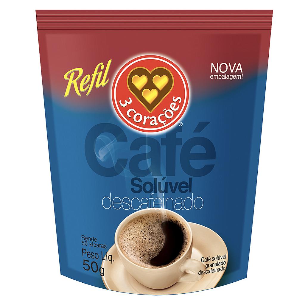 CAFE 3 CORACOES DESCAFEINADO REFIL 50G