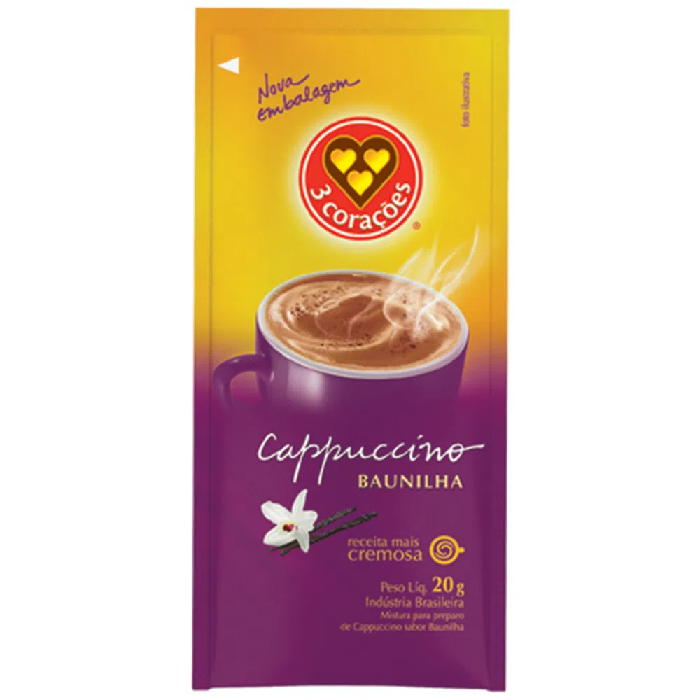 CAPPUCCINO 3 CORACOES BAUNILHA 20G