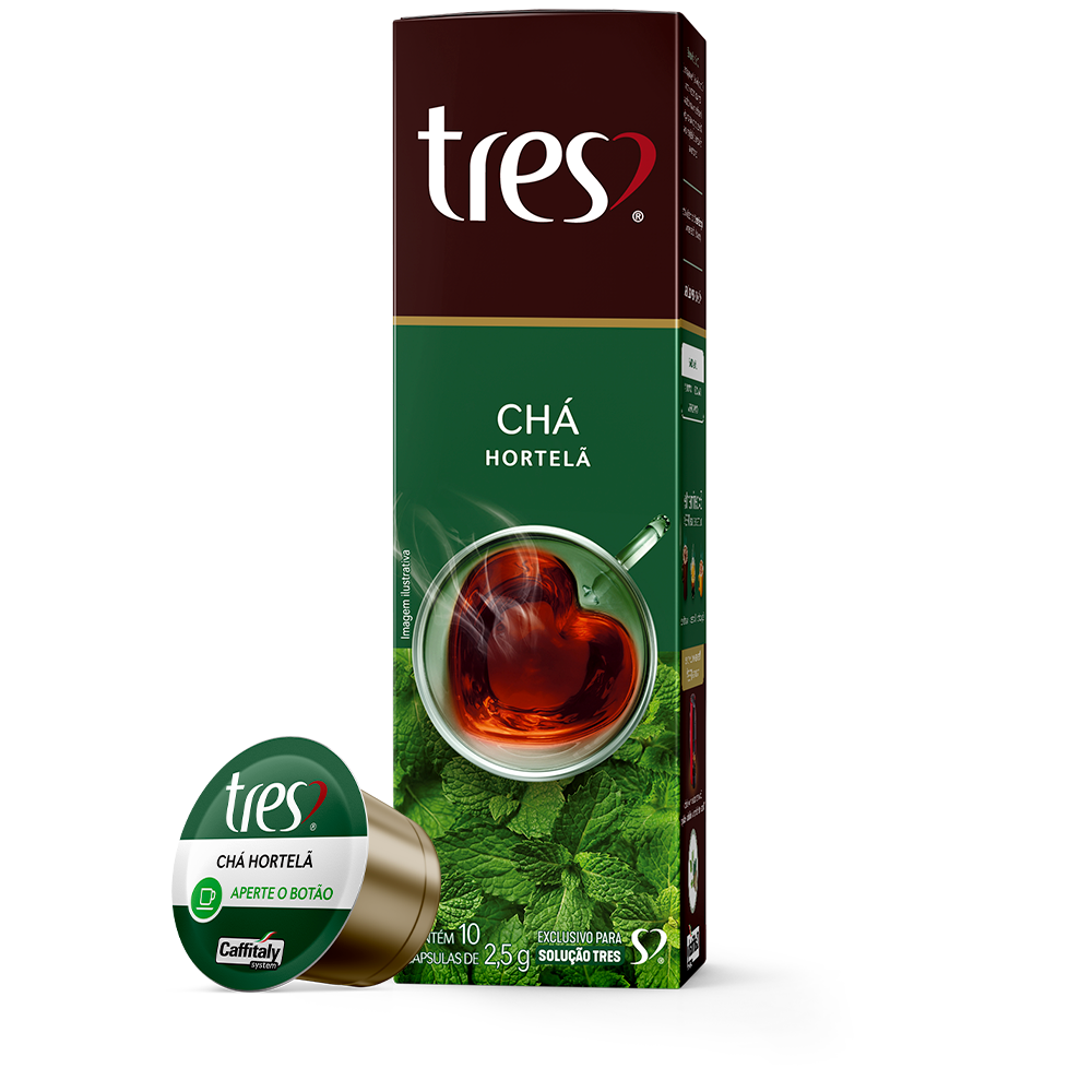 CAPSULA TRES CHA HORTELA 10X2,5G