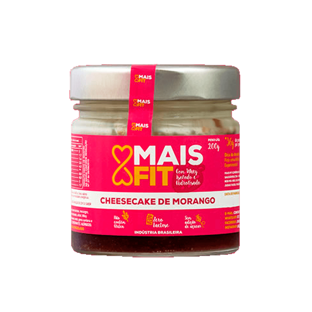 CHEESECAKE DE MORANGO MAIS FIT 200G