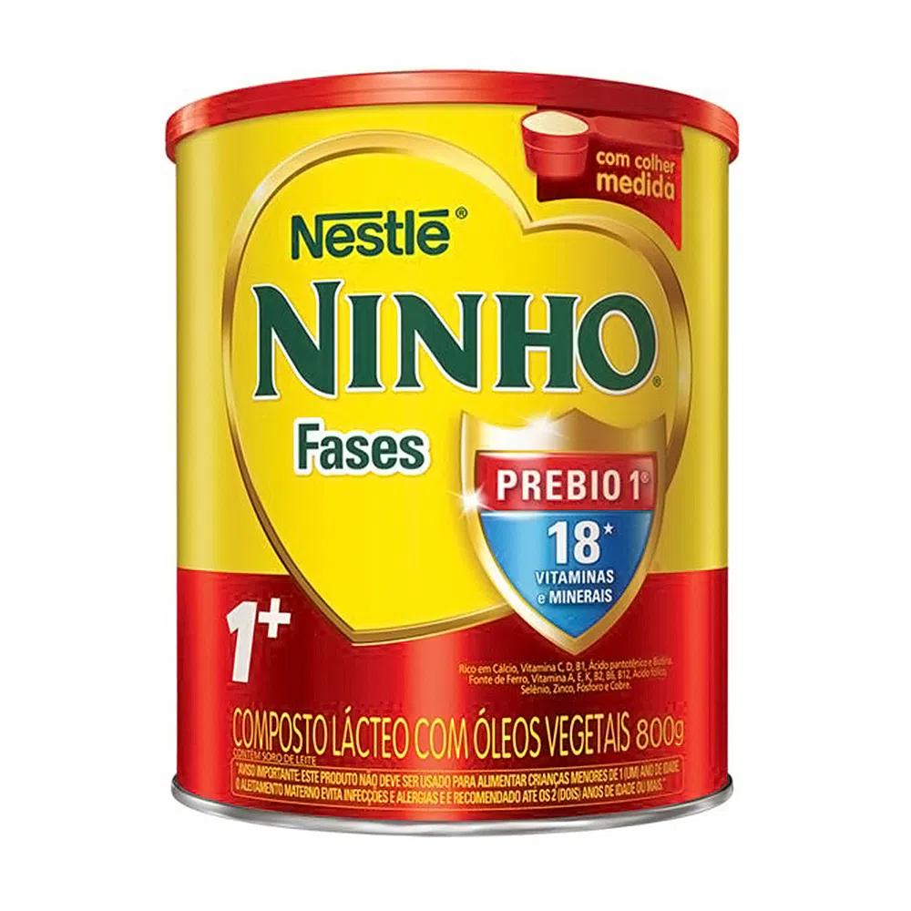 COMPOSTO LACTEO NESTLE NINHO FASES 01+ LATA 800G