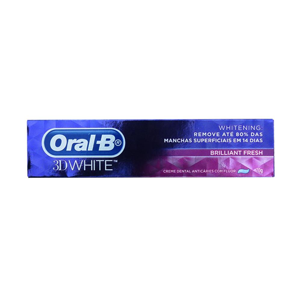 CREME DENTAL ORAL-B 3D WHITE BRILHO FRESH 70G