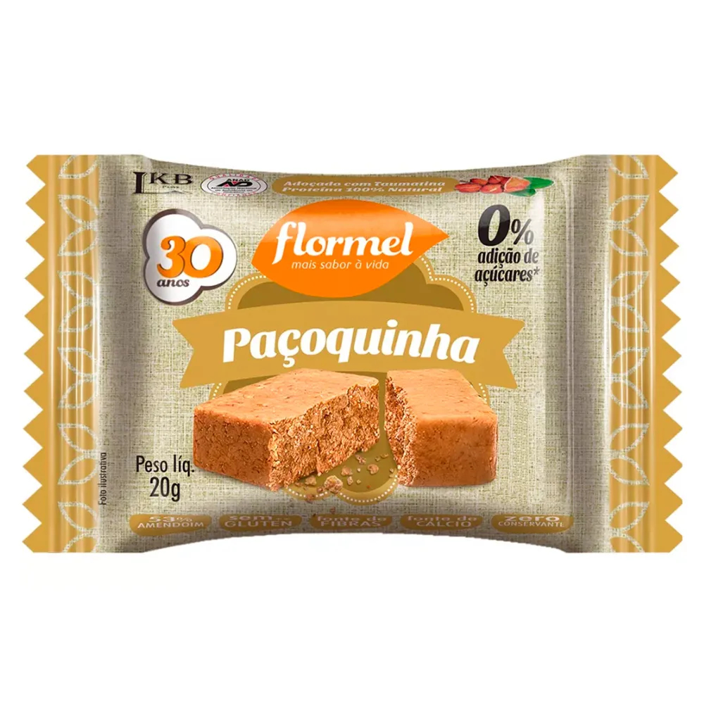 DOCE FLORMEL PACOQUINHA ZERO 20G