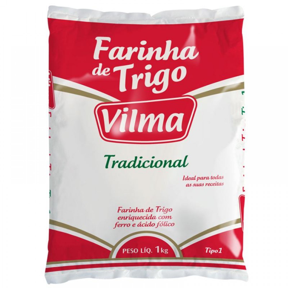 FARINHA DE TRIGO VILMA TRADICIONAL S/ FERMENTO 1KG
