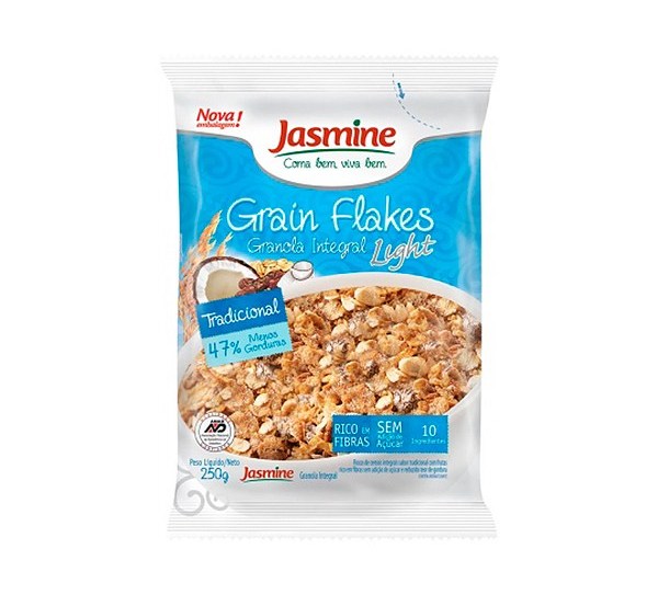 GRANOLA JASMINE GRAN FLAKES CEREAIS MALTADOS LIGHT 300G