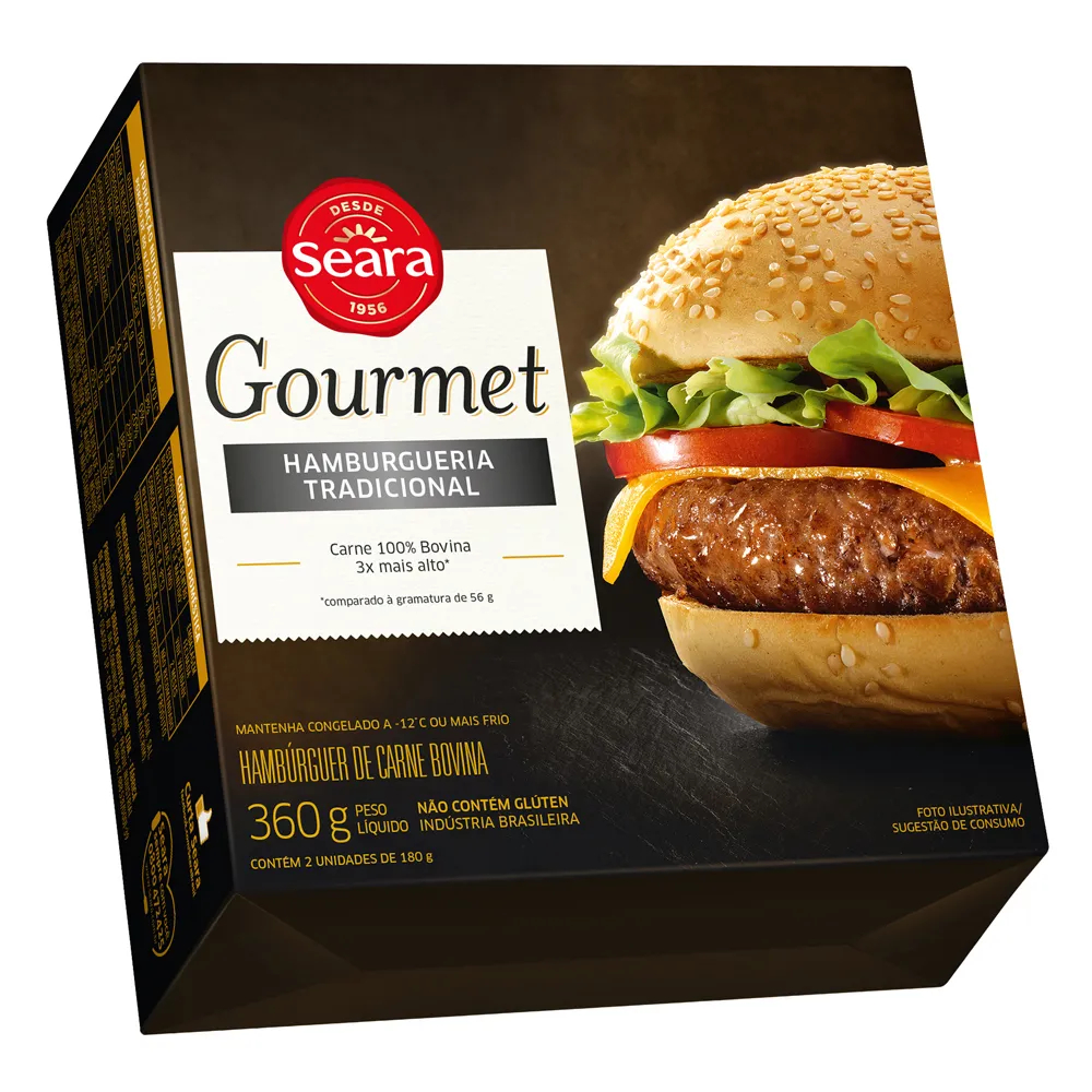 HAMBÚRGUER TRADICIONAL GOURMET SEARA 360G