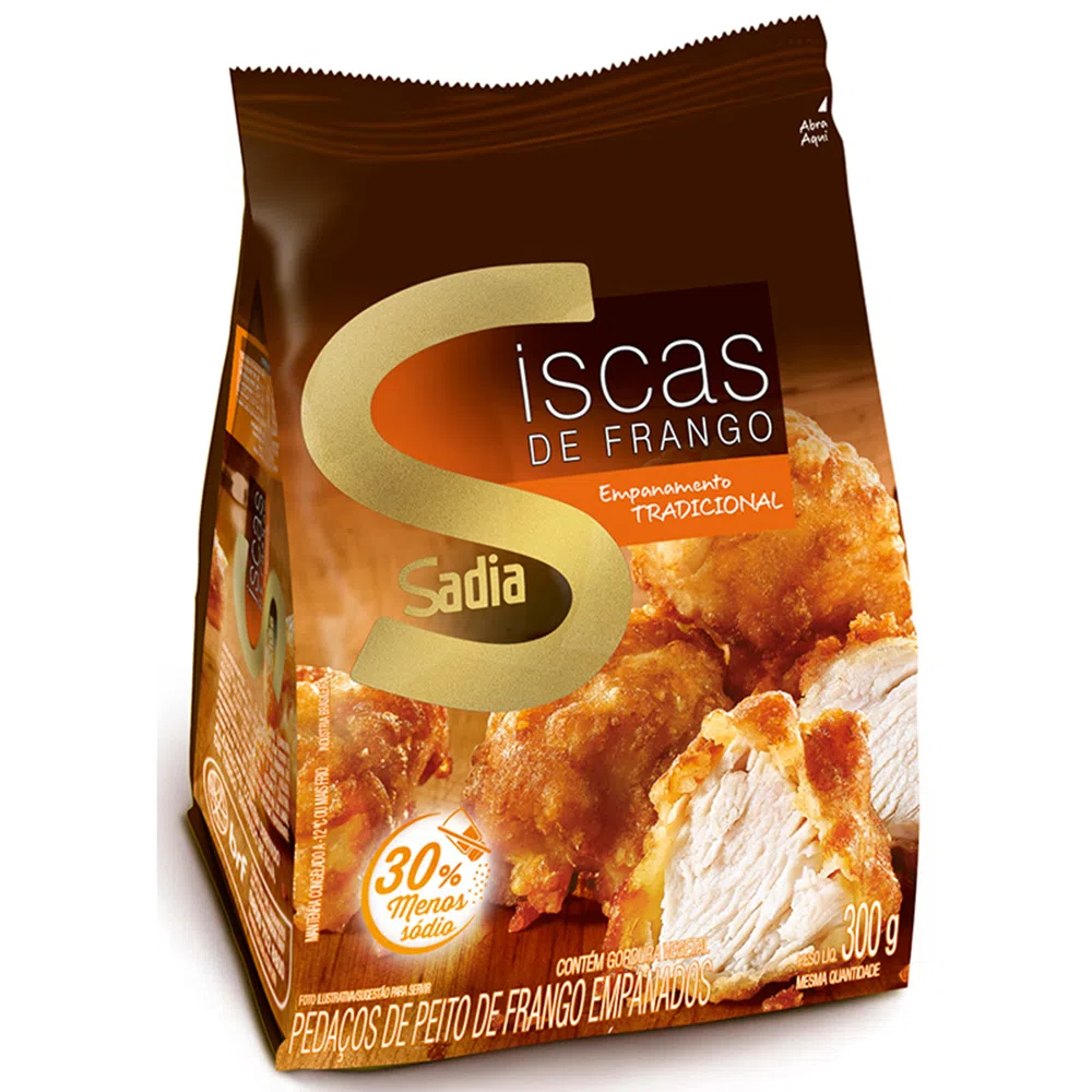 ISCAS FRANGO TRADICIONAL CONGELADA SADIA 300G