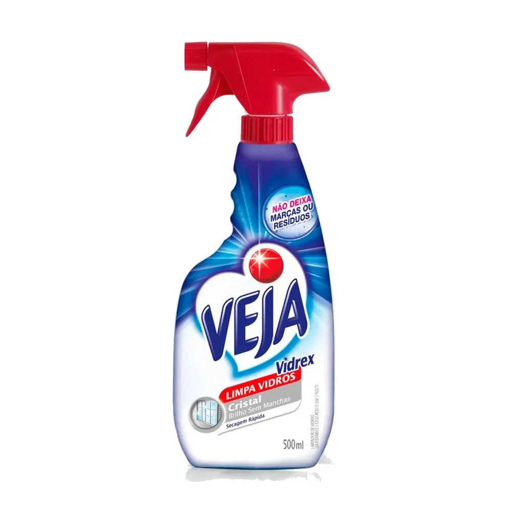 LIMPEZA VEJA VIDREX CRISTAL COM PULVERIZADOR 500ML