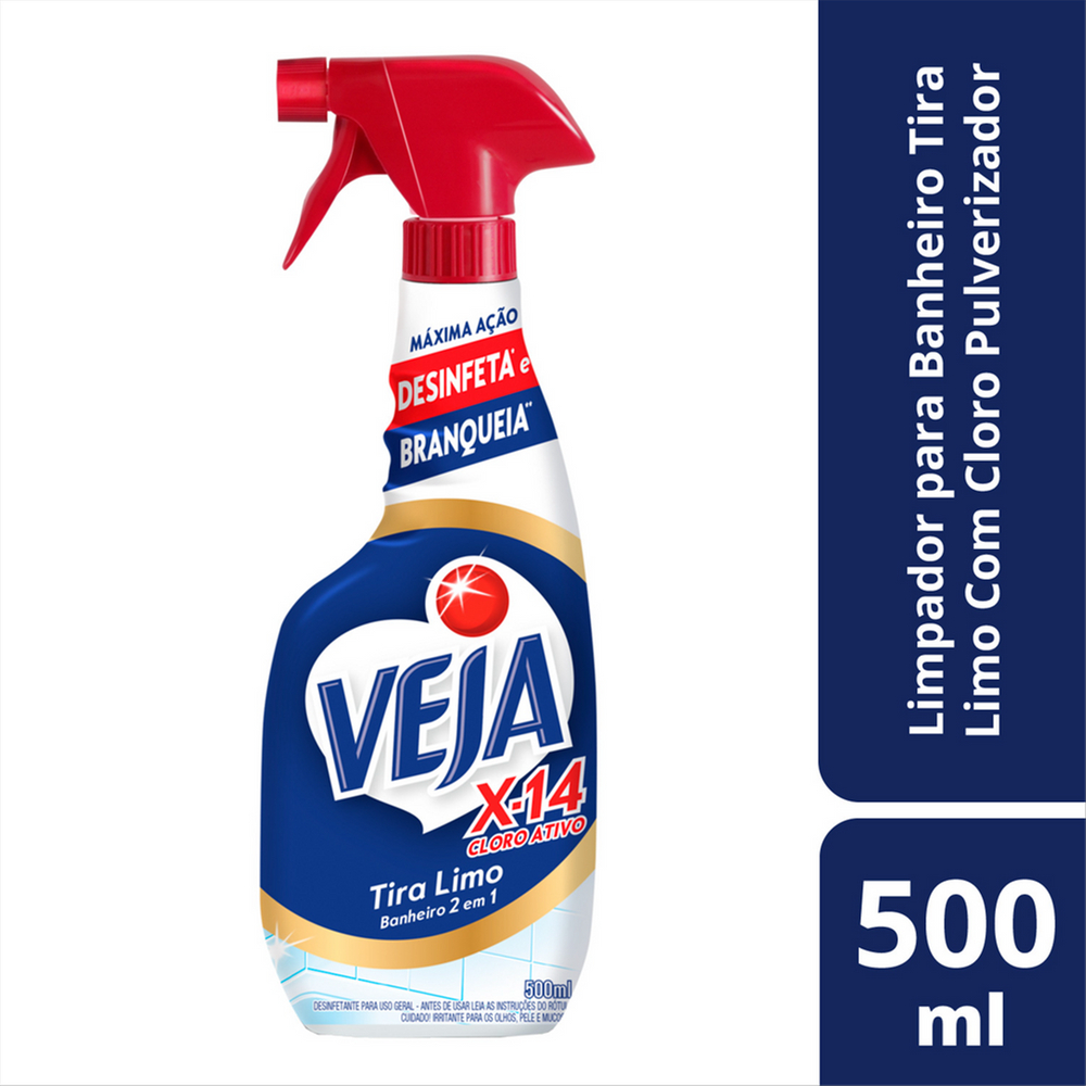 LIMPEZA VEJA X-14 BANHEIRO PULVERIZADOR 500ML