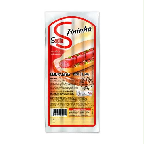 LINGUIÇA MISTA COZIDA DEFUMADA SADIA PCT 240G