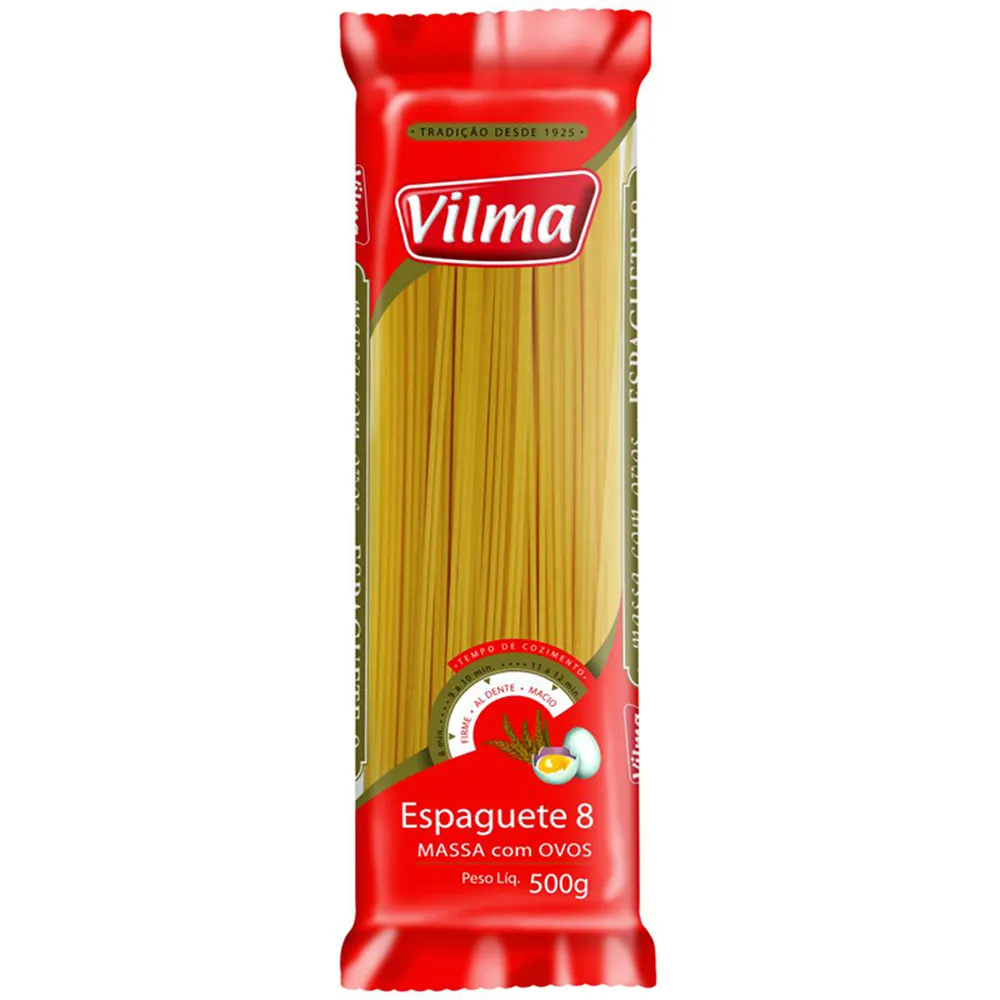 MACARÃO VILMA ESPAGUETTE N10 500G