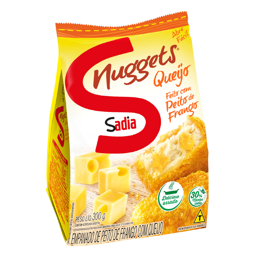 NUGGETS FRANGO COM QUEIJO SADIA 300G