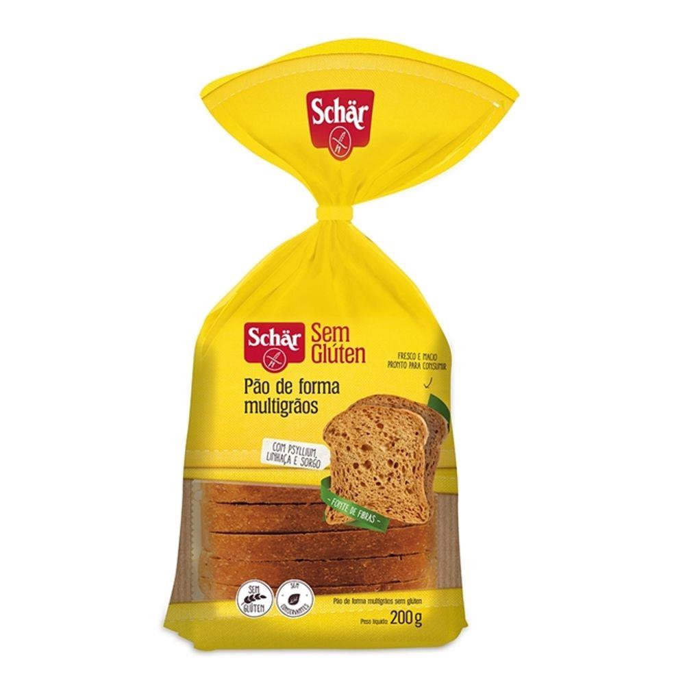 PÃO DE FORMA MULTIGRÃOS SEM GLÚTEN SCHAR 200G