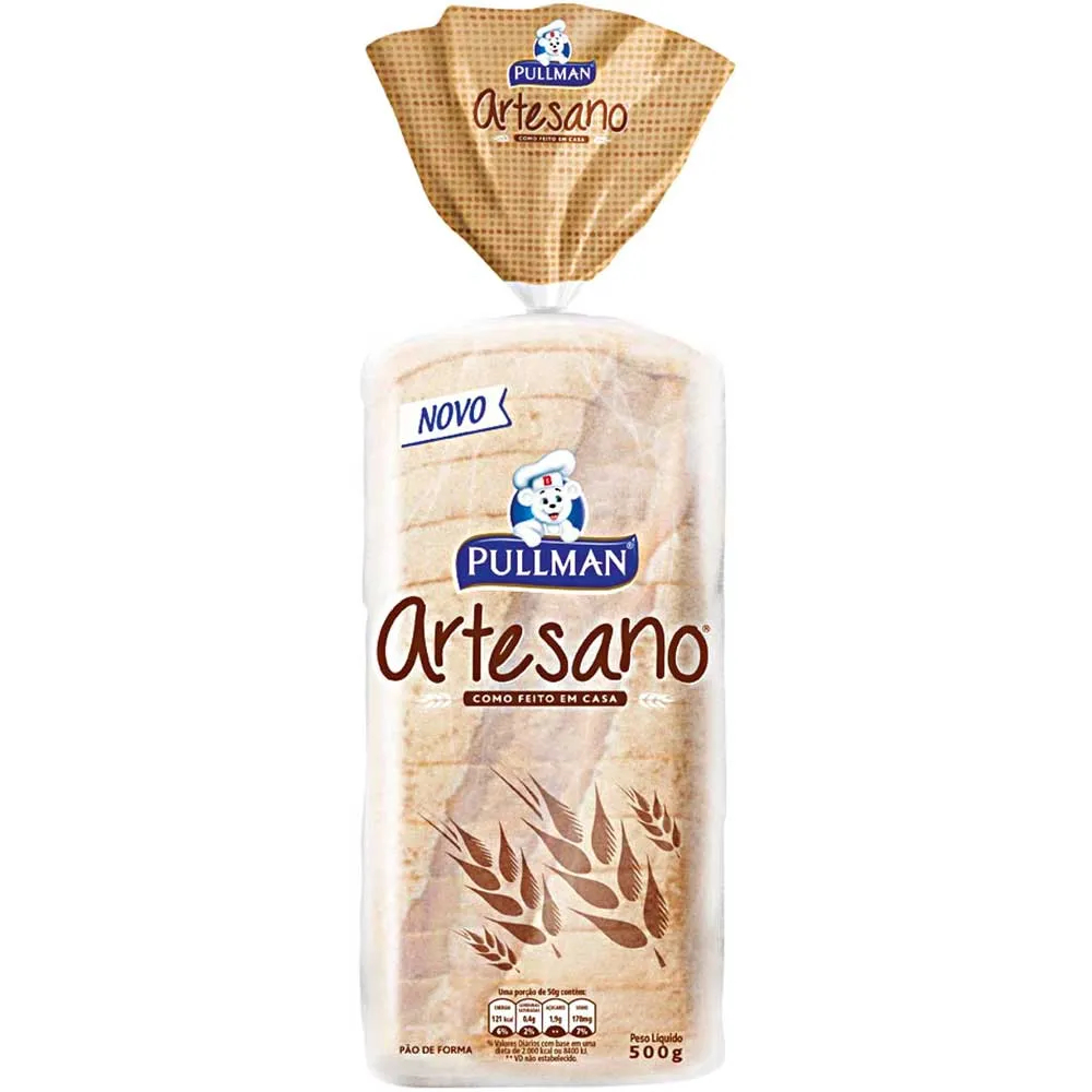 PÃO DE FORMA PULLMAN ARTESANO 500G