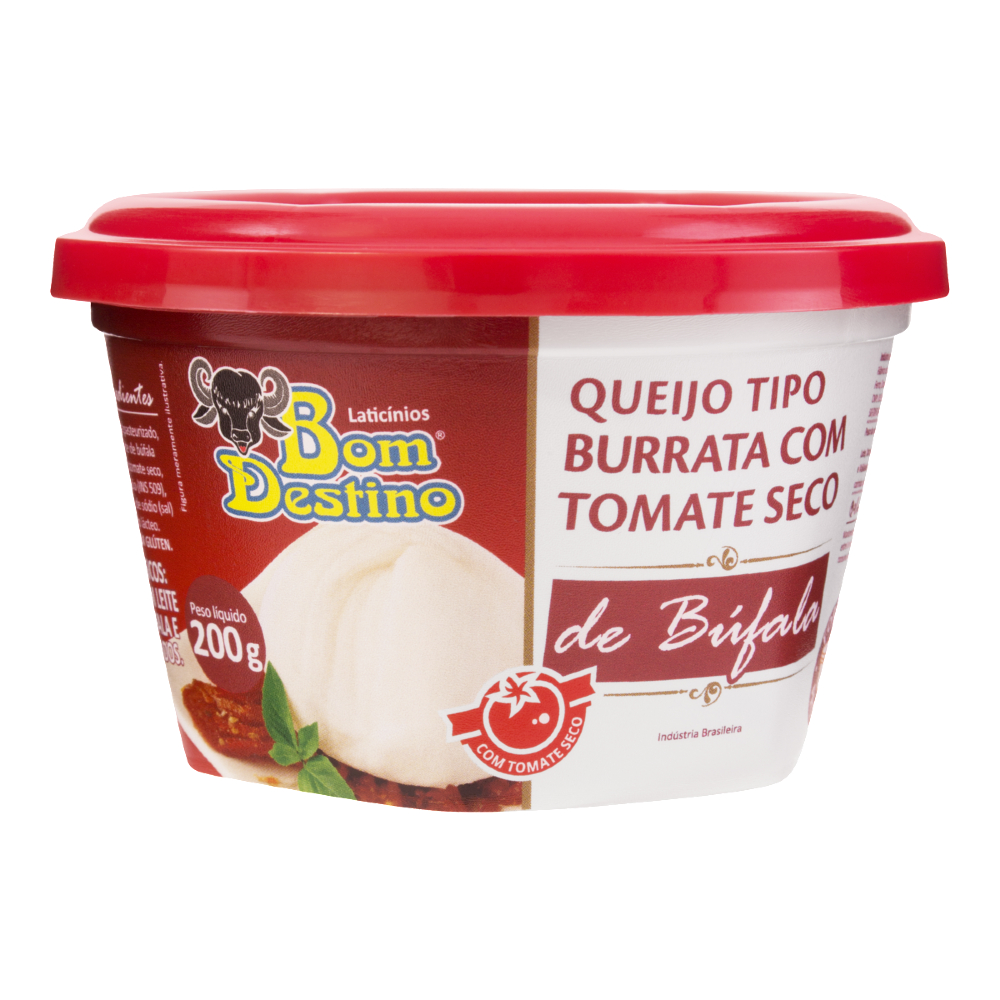 QUEIJO BURRATA DE BUFALA BOM DESTINO TOMATE 200G