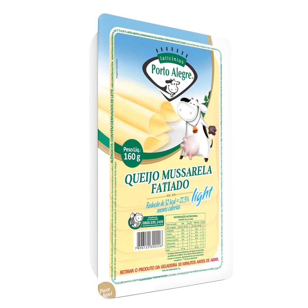 QUEIJO PORTO ALEGRE MUSSARELA  LIGHT 160G