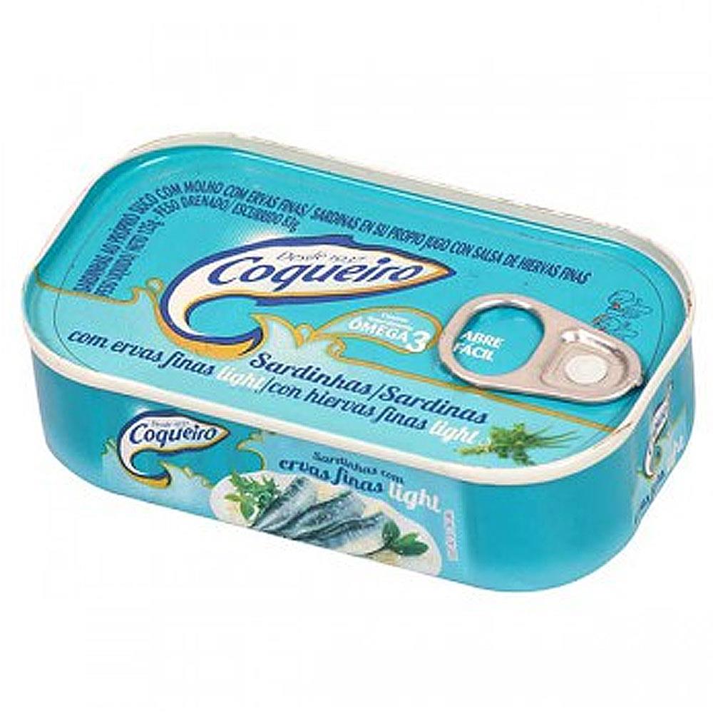 SARDINHA COQUEIRO ERVAS FINAS LIGHT 125G