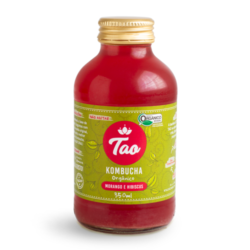 TAO KOMBUCHA MORANGO/HIBISCUS 350ml