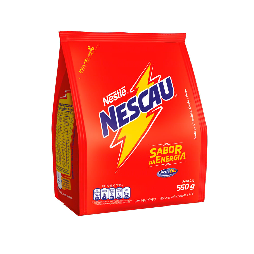 ACHOCOLATADO EM PO NESCAU SACHE 550G