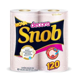 Toalha de Papel Folha Dupla Decora Snob 2un