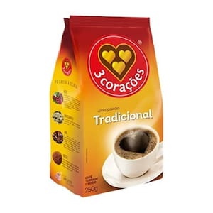Café Tradicional 3 Corações 250g