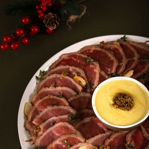 [147385]  ROSBIFE DE LAGARTO COM MOLHO DE MOSTARDA DIJON