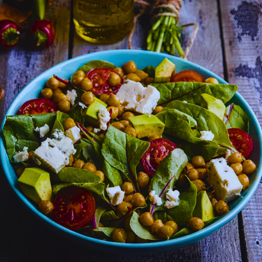 Salada de Grãos com Queijo Feta