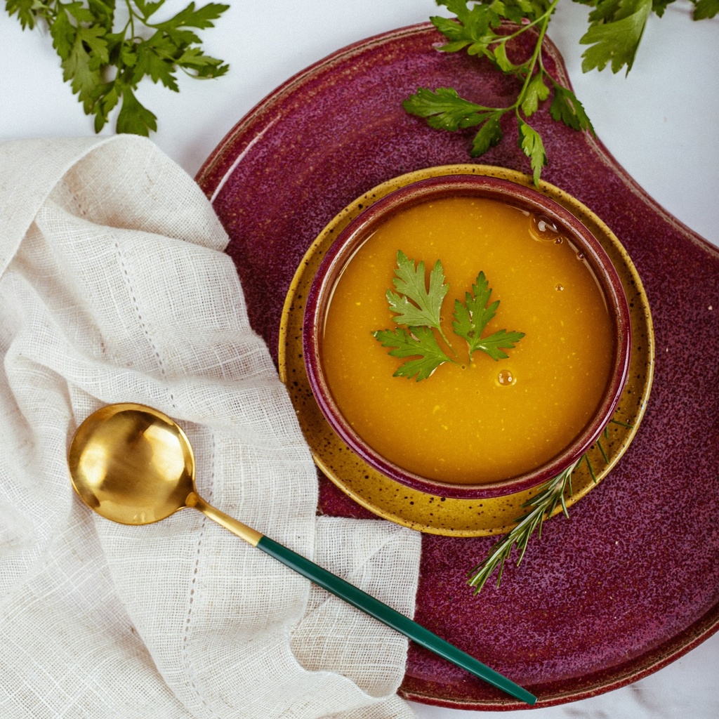 Caldo de Moranga Com Carne Boníssima